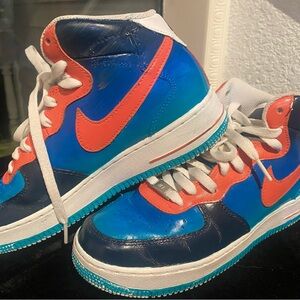 Nike Vibrant Blue and Orange Sneakers